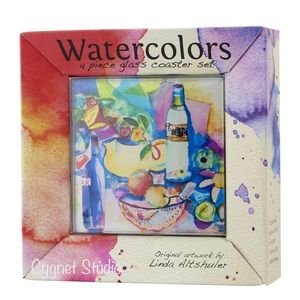LSArts ‘Art is Life’ Glass Coasters Boxed (CO-020), Set of 4